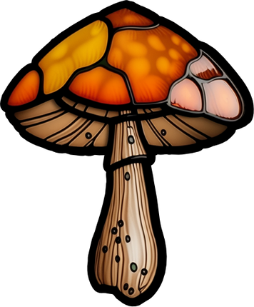 (150-08-A) Stained Glass Mushroom