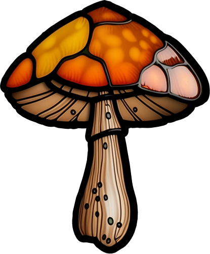 (150-08-A) Stained Glass Mushroom