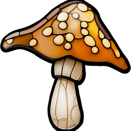 (150-08-C) Stained Glass Mushroom