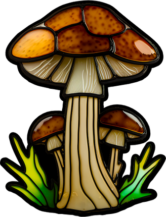 (150-08-F) Stained Glass Mushroom