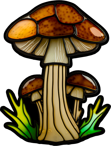 (150-08-F) Stained Glass Mushroom