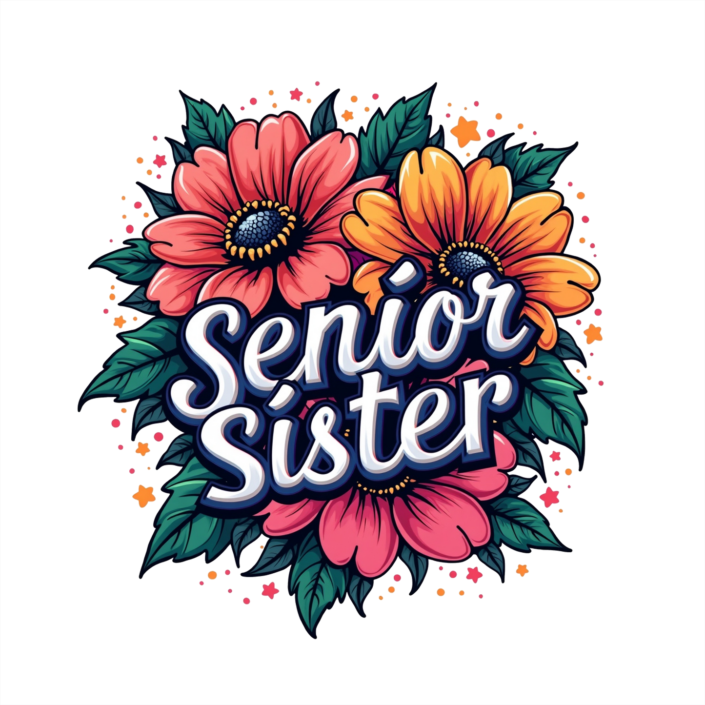 (s151-4-A2) Senior Sister Floral Flowers Graduation Graduate