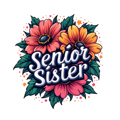 (s151-4-A2) Senior Sister Floral Flowers Graduation Graduate