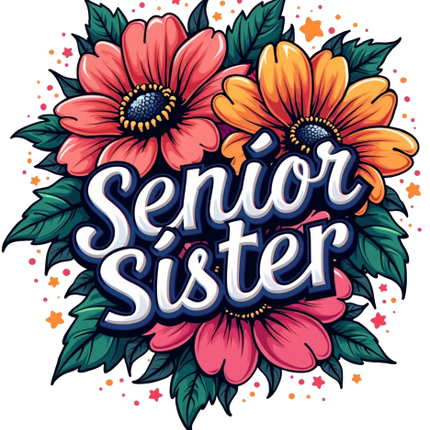 (s151-4-A2) Senior Sister Floral Flowers Graduation Graduate