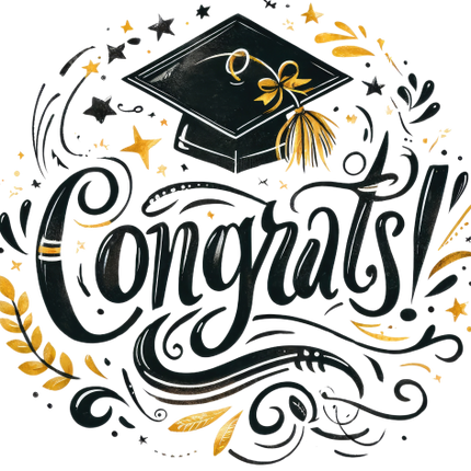 (s151-4-B) Congrats Watercolor Graduation Graduate