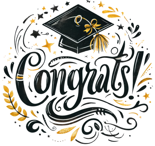(s151-4-B) Congrats Watercolor Graduation Graduate