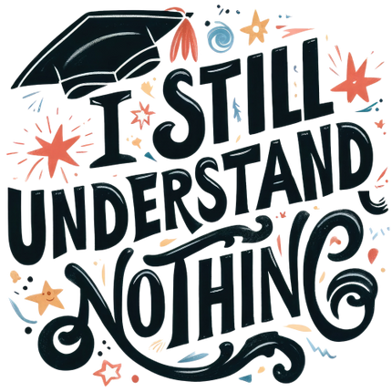 (s151-4-C) I Still Understand Nothing Watercolor Graduation Graduate