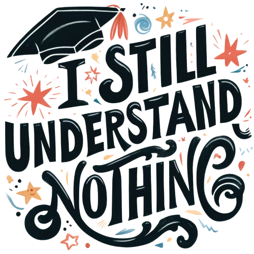 (s151-4-C) I Still Understand Nothing Watercolor Graduation Graduate