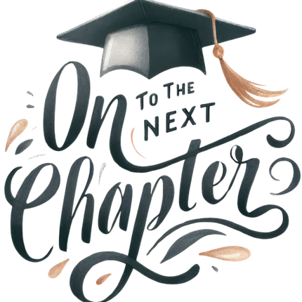 (s151-4-O) On to the Next Chapter Watercolor Graduation Graduate