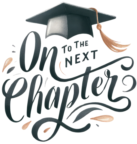 (s151-4-O) On to the Next Chapter Watercolor Graduation Graduate