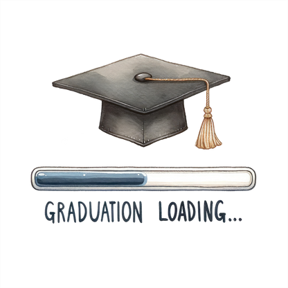 (s151-4-P) Graduation Loading Watercolor Graduate