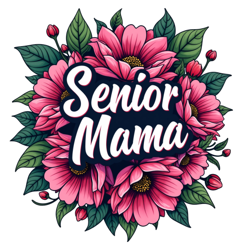 (s151-4-Z) Senior Mama Floral Flowers Graduation Graduate