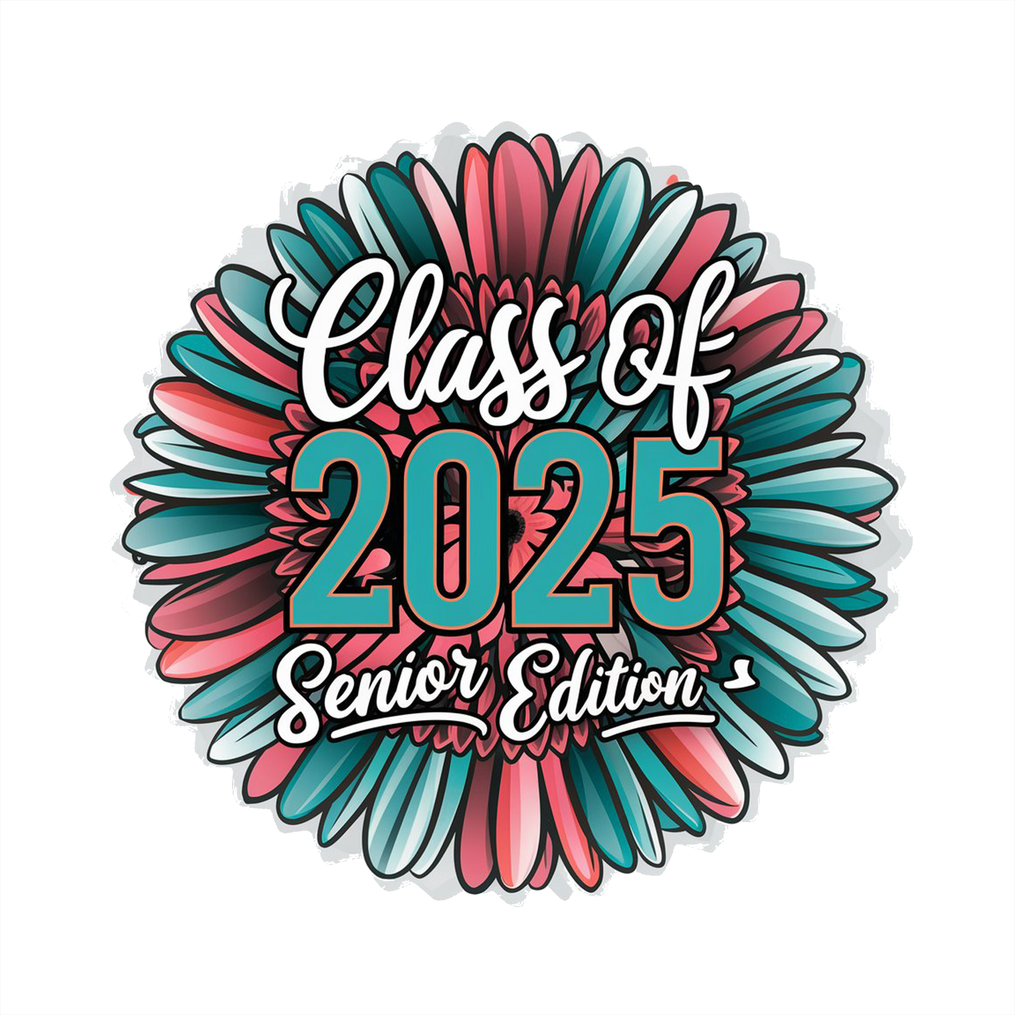 (s151-4-S) Class of 2025 Senior Edition Floral Flowers Graduation Graduate