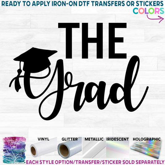 (s151-3A) The Grad Printed Heat Transfer or Sticker