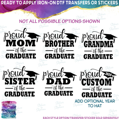 (s151-3-B) Proud Mom of the Grad Custom Text