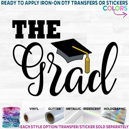 (s151-3B) The Grad Printed Heat Transfer or Sticker