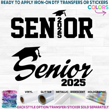 (s151-1D) Graduation Senior Any Year Available Printed Heat Transfer or Sticker