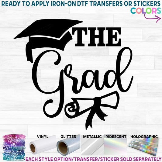 (s151-3E) The Grad Printed Heat Transfer or Sticker