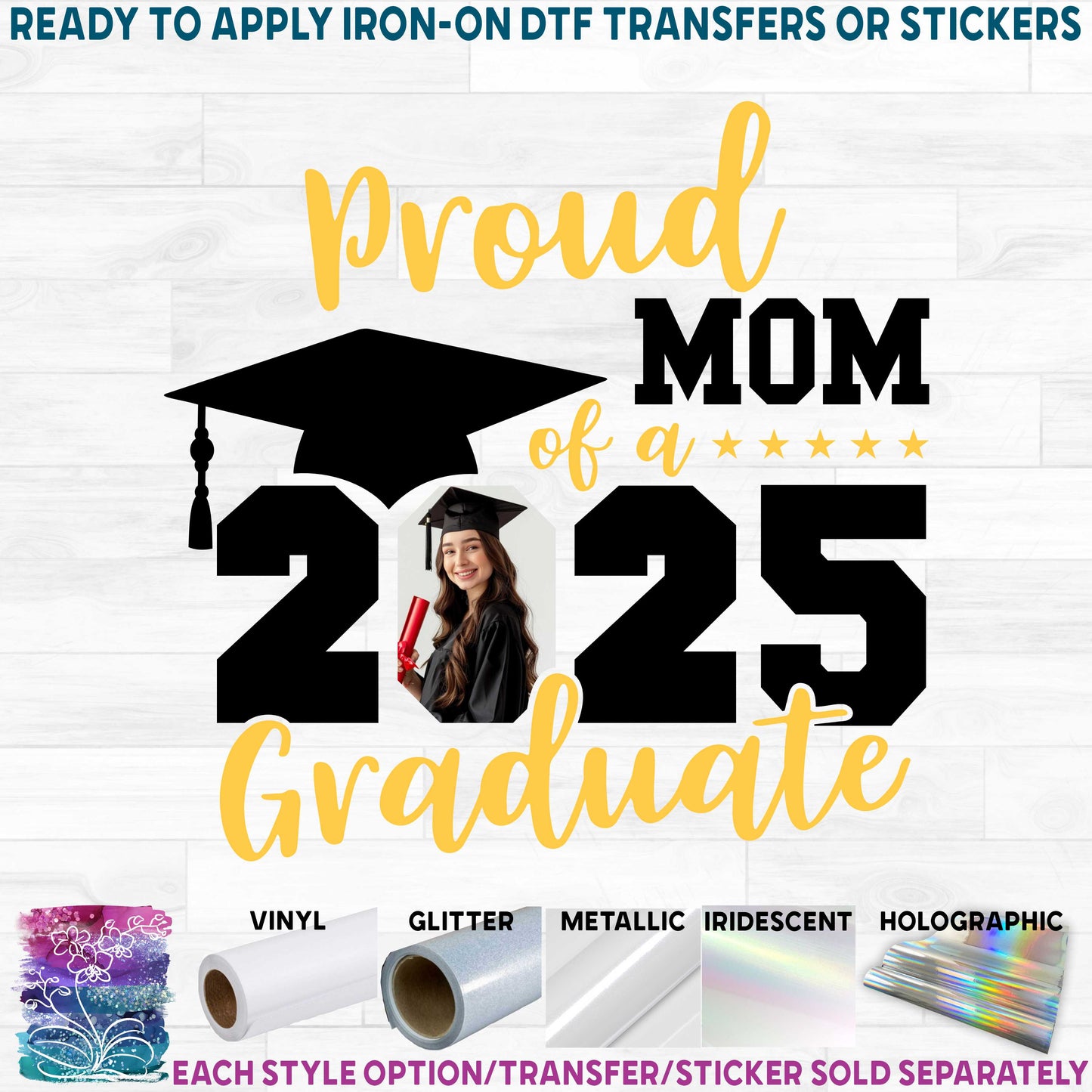 (s151-3-F) Proud Mom Family of the Graduate Custom Text Add Your Own Photo!