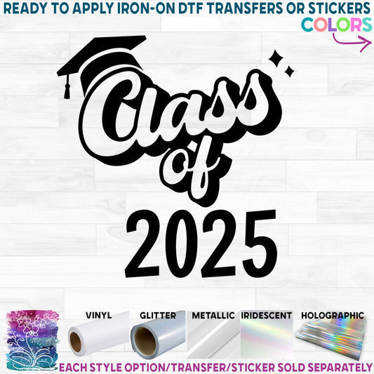 (s151-1H) Graduation Class of Any Year Available Printed Heat Transfer or Sticker