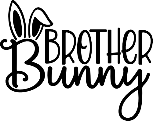 (154-02-C) Brother Bunny Rabbit Ears Iron-On Transfer