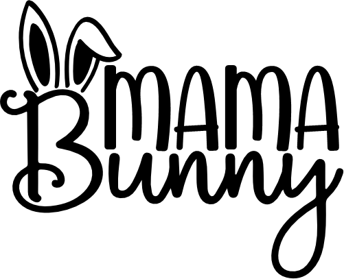 (154-02-C) Mama Bunny Rabbit Ears Iron-On Transfer