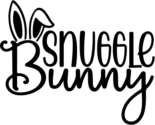 (154-02-C) Snuggle Bunny Rabbit Ears Iron-On Transfer