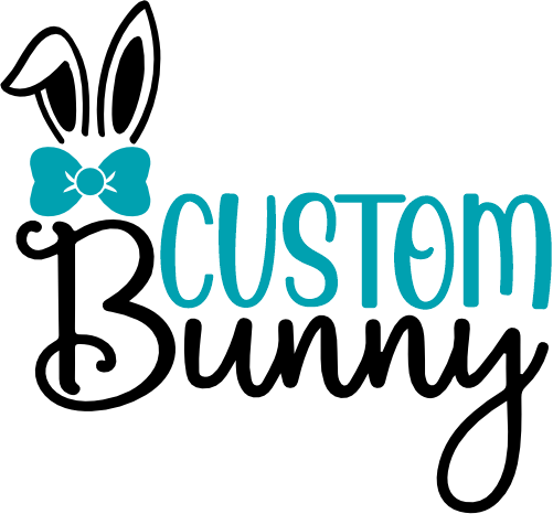 (154-02-C) Custom Bow Bunny Rabbit Ears Iron-On Transfer