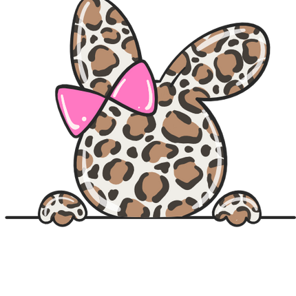 (154-02-F) Girl Bunny Split Text