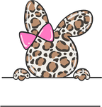 (154-02-F) Girl Bunny Split Text