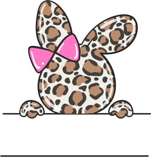 (154-02-F) Girl Bunny Split Text