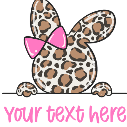 (154-02-F) Girl Bunny Split Text