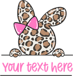(154-02-F) Girl Bunny Split Text