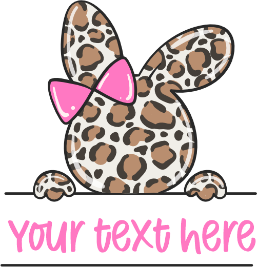(154-02-F) Girl Bunny Split Text