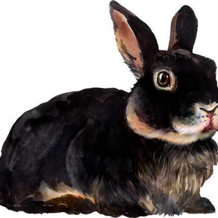 (154-03-1E) Watercolor Bunny Rabbit