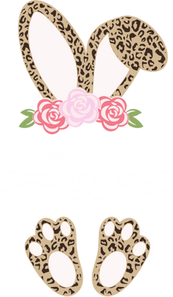 (154-06-B) Cute Girl Bunny Rabbit Face Flowers