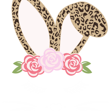 (154-06-D) Cute Girl Bunny Rabbit Face Flowers