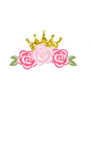 (154-06-G) Cute Girl Bunny Rabbit Face Flowers Gold Crown