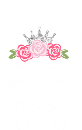 (154-06-H) Cute Girl Bunny Rabbit Face Flowers Silver Crown