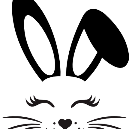 (154-06-I) Cute Girl Bunny Rabbit Face