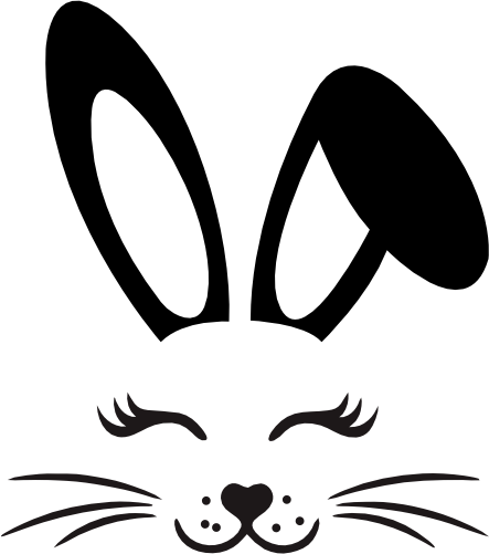 (154-06-I) Cute Girl Bunny Rabbit Face