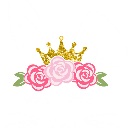 (154-06-K) Cute Girl Bunny Rabbit Face Flowers Gold Crown