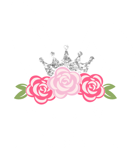 (154-06-L) Cute Girl Bunny Rabbit Face Flowers Silver Crown