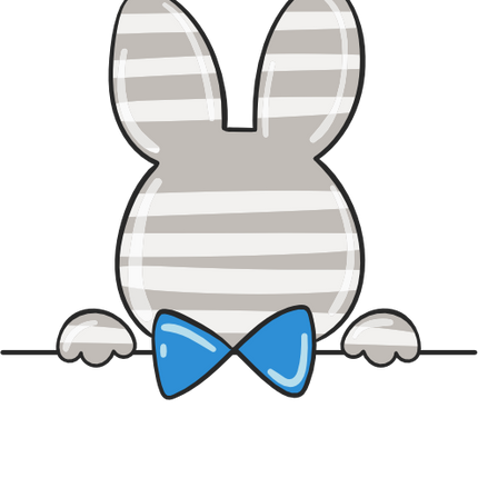 (154-02-E) Boy Bunny  Split Text