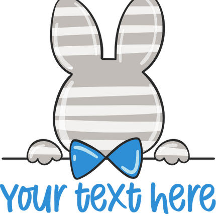 (154-02-E) Boy Bunny  Split Text