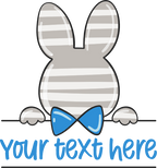 (154-02-E) Boy Bunny  Split Text