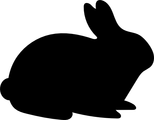 (154-01-1A) Bunny Rabbit Silhouette