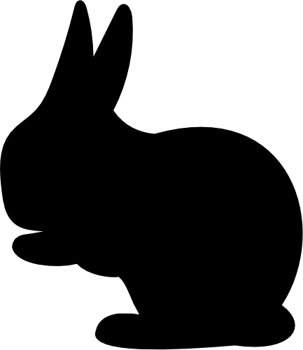(154-01-1E) Bunny Rabbit Silhouette