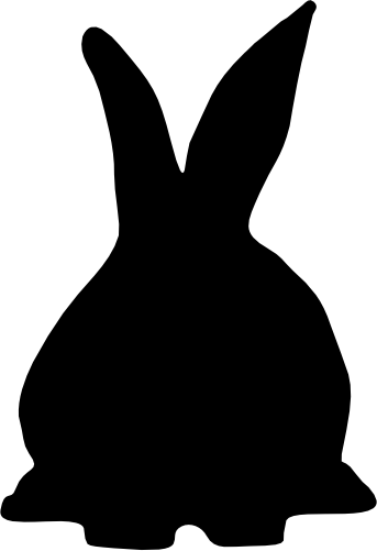 (s154-1-1P) Bunny Rabbit Silhouette