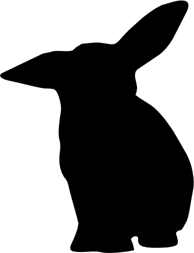 (s154-1-1Q) Bunny Rabbit Silhouette